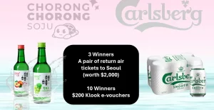 All Campaigns_Carlsberg X Chorong Lucky Draw 28 Aug to 31 Oct 2024_Return tickets to Seoul_Klook Vouchers