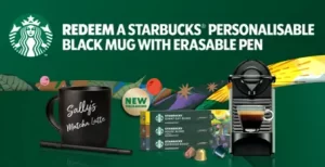 Starbucks Personalisable Black Mug with Erasable Pen Redemption